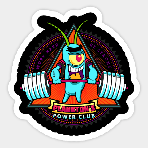 Power Plankton Sticker by nadzeenadz